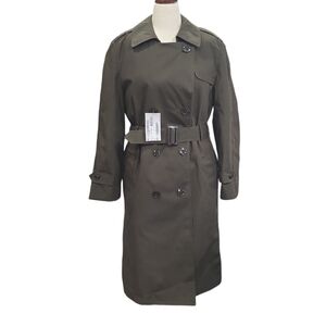 NWT US Army women's 12R long Overcoat Uniform military trenchcoat Cosplay